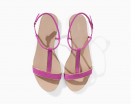 Ultraflat in suede fucsia e bordo dorato