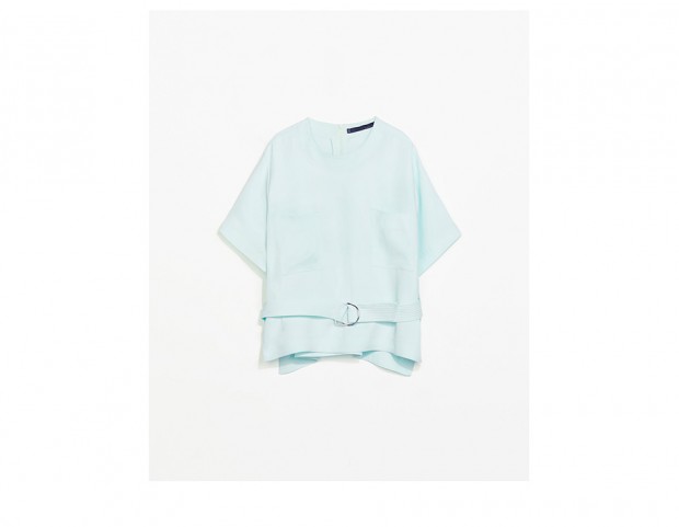 Blusa con cintura in vita