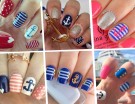 Navy manicure