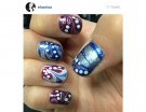Marble argento, blu e viola