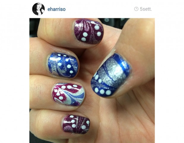 Marble argento, blu e viola