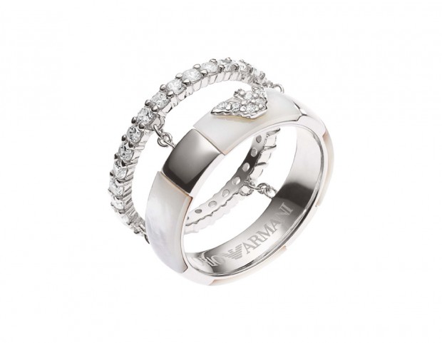 Argento con logo in strass