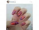Marble Manicure dai colori del tramonto