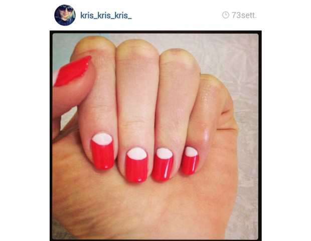 Rosso e bianco per la Reverse Manicure