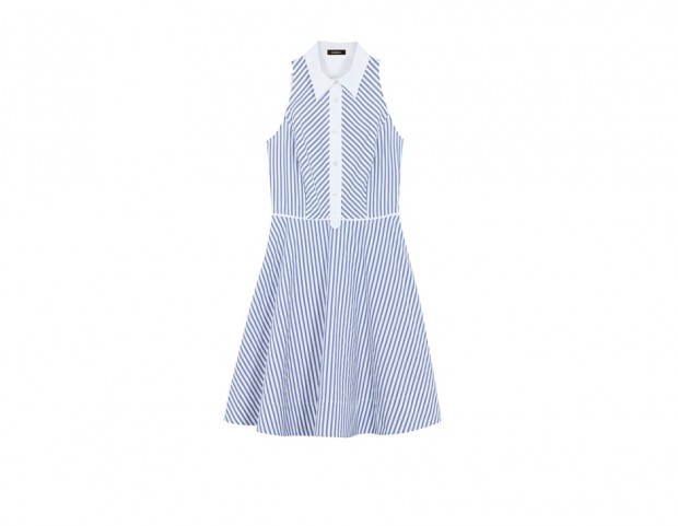 Dress con righe e colletto