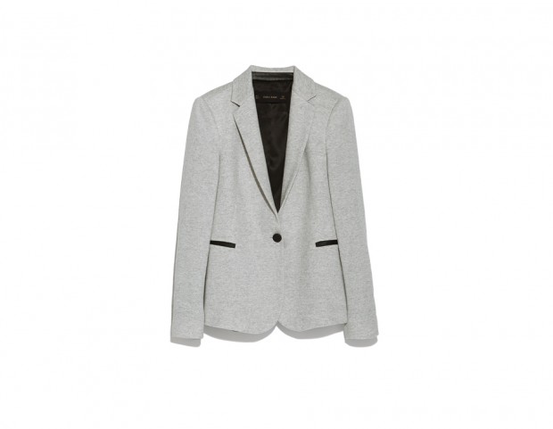 Blazer in felpa con dettagli in ecopelle