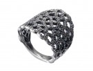 In argento sterling 925 e pavé di zirconia cubica
