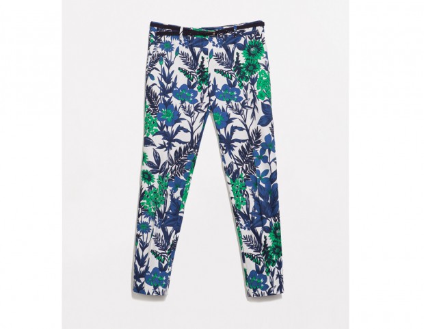 Modello Capri a stampa tropicale multicolor