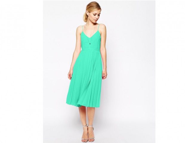 Verde acqua con gonna plissé