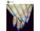 French manicure azzurra