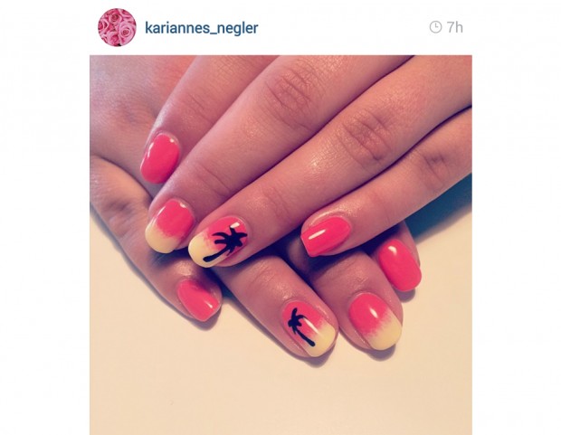 Nuance arancio per la manicure