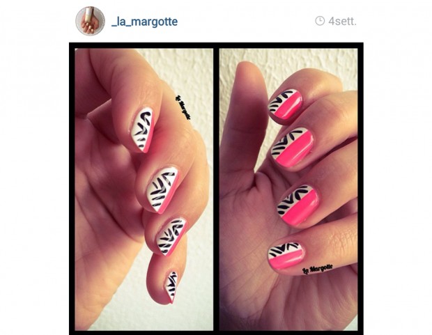 Rosa fluo per la manicure