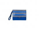 Pochette a righe effetto rettile