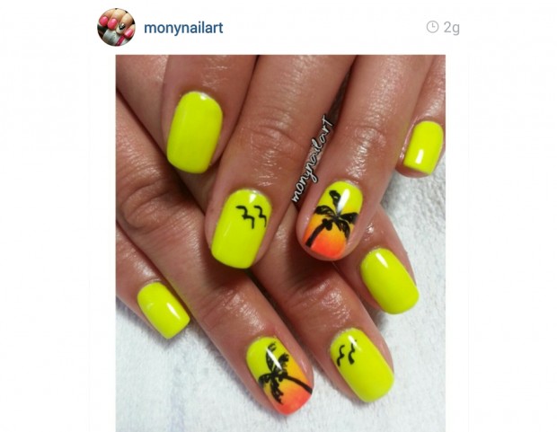 Fluo nail art