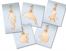 In oro rosa 9 kt: i Sea Charms  con creature manine