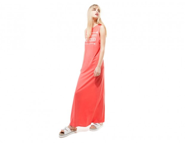 Oversize a canotta con maxi-scritta