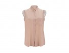 Blusa in seta con maniche  ricamate