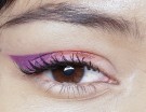 Make up viola con sfumature color pesca