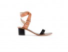 Kitten heels a intreccio bicolor