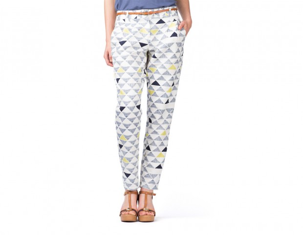 Pantaloni casual a stampa optical