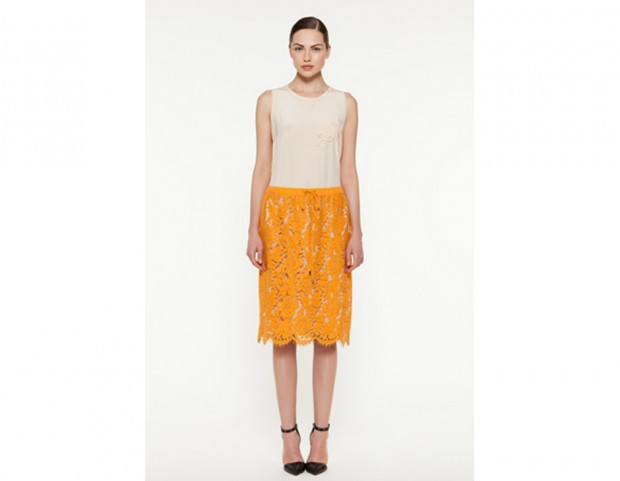 Gonna “midi” in pizzo