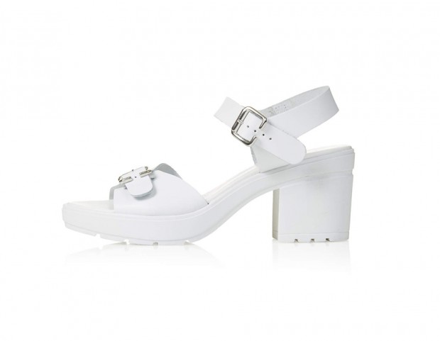 Total white a platform carro armato e maxi cinturini