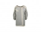 Giacca oversize in felpa con zip asimmetrica