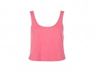Canotta cropped in jersey rosa shocking