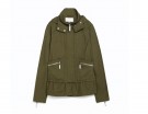 parka con effetto peplo