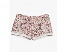 Shorts in denim a stampa floreale