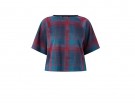 Blusa a mezze maniche in tartan