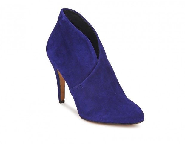 Tronchetto in suede blu elettrico