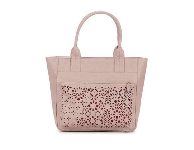 Maxi bag con manici e tasca laserata