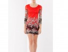 Abito stretch con stampa floreale