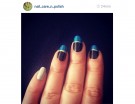 Blu e nero per la french manicure