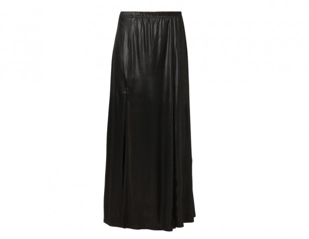 Lunga a maxi pieghe total black