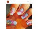 Nail stamping con fioccetto