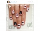 Fiocchi e righe per la manicure