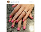 Accent manicure con fiocchetti