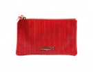 Pochette in pelle total red