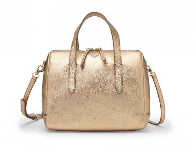Bauletto in pelle dorata