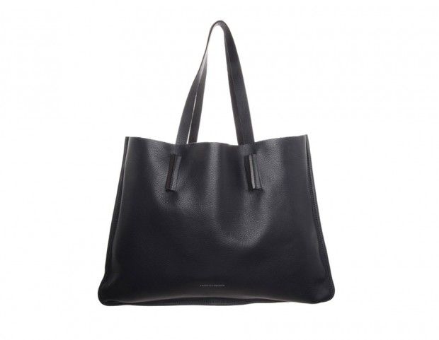 Shopper in pelle total black