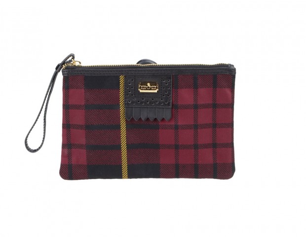 Pochette con stampa tartan