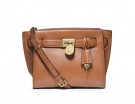 City bag in pelle color cuoio