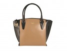 City Bag con manici in pelle bicolor