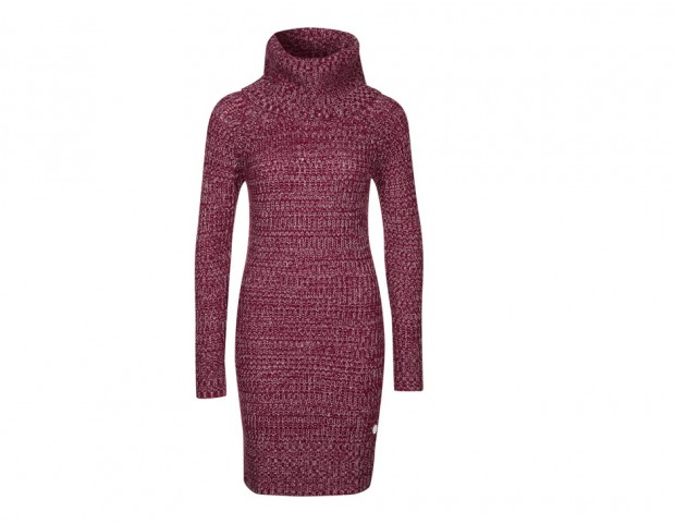 Vestito stretch in lana a collo alto