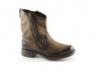 Biker boots in cuoio effetto vintage