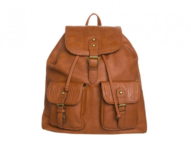 Zainetto in cuoio multi tasche
