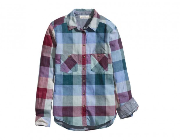 Camicia a motivo check multicolor