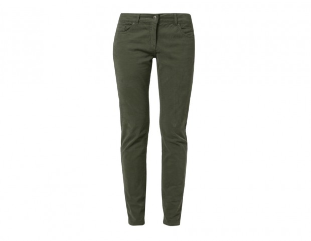 Pantalone denim color army green